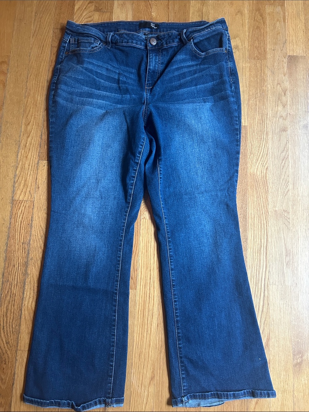 1822 Denim Dark Blue Flare Jeans